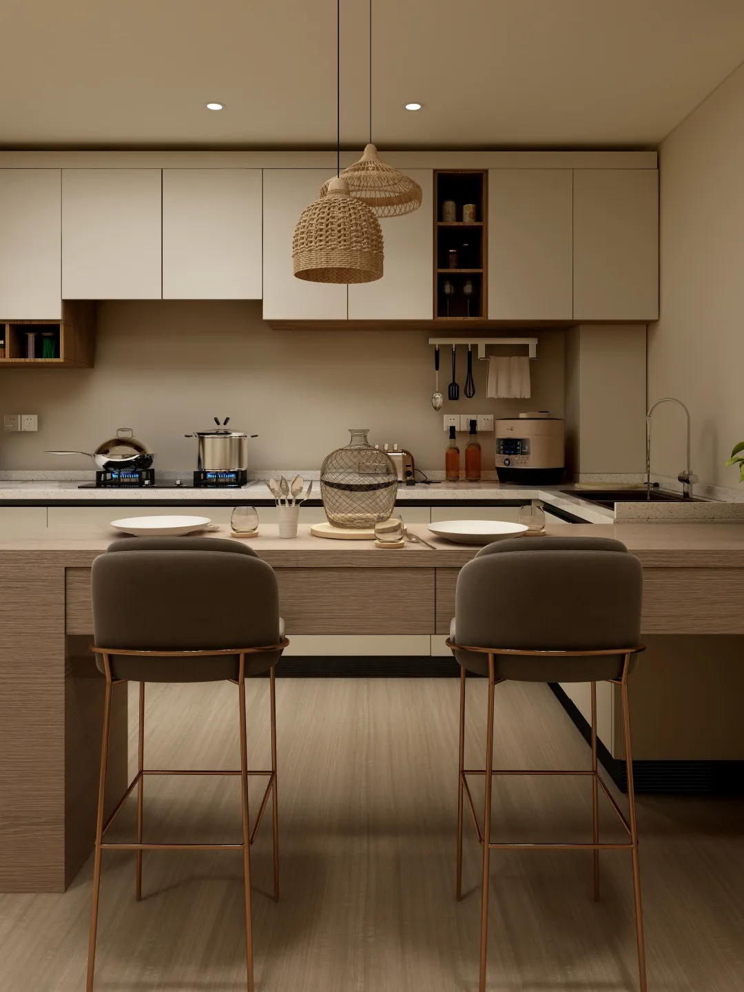 listyawatinor110的装修设计方案:Inspiration Design Kitchen Beige Minimalism 