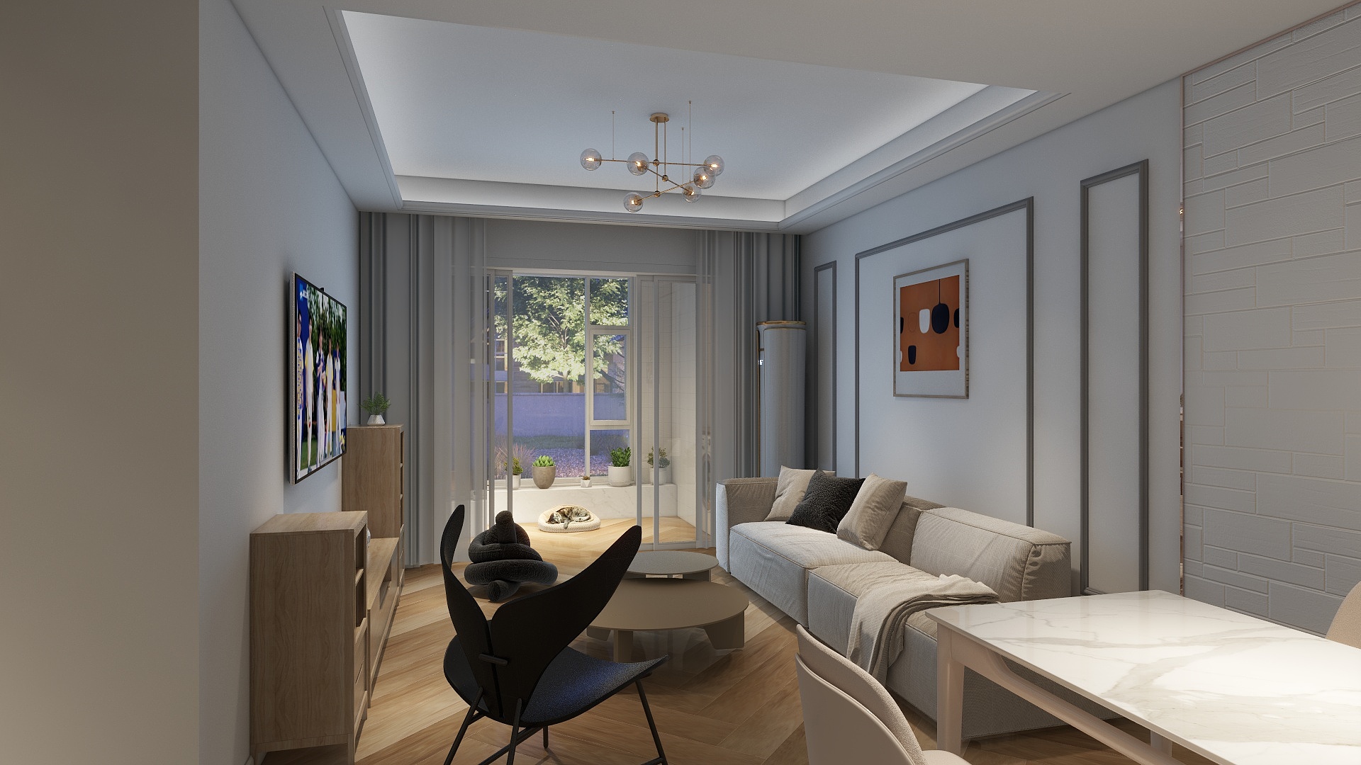 装修视界吴胜博-海德公园81㎡3室-装修设计方案