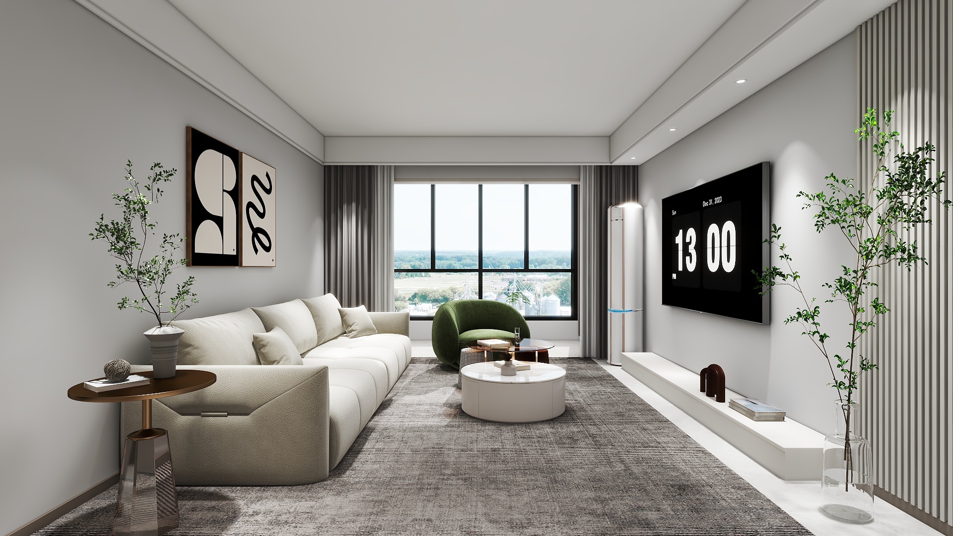 微渺却不灭的光大宁-春风燕语13-2-1002宋现代简约106㎡3室-装修设计方案