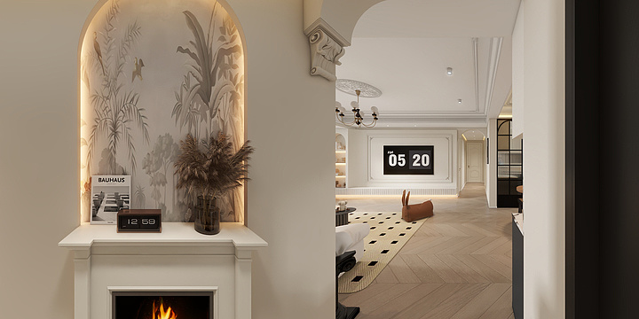 全案整装ZH-碧桂园-锦熙府27-1-402 轻法式-复古-装修设计方案