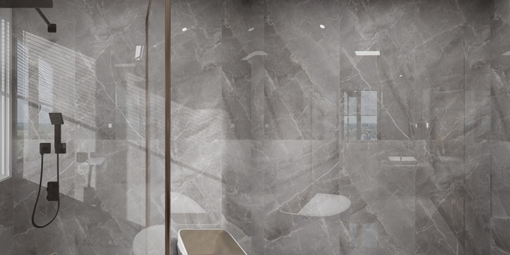 Modern Minimalist Gray Bathroom Design