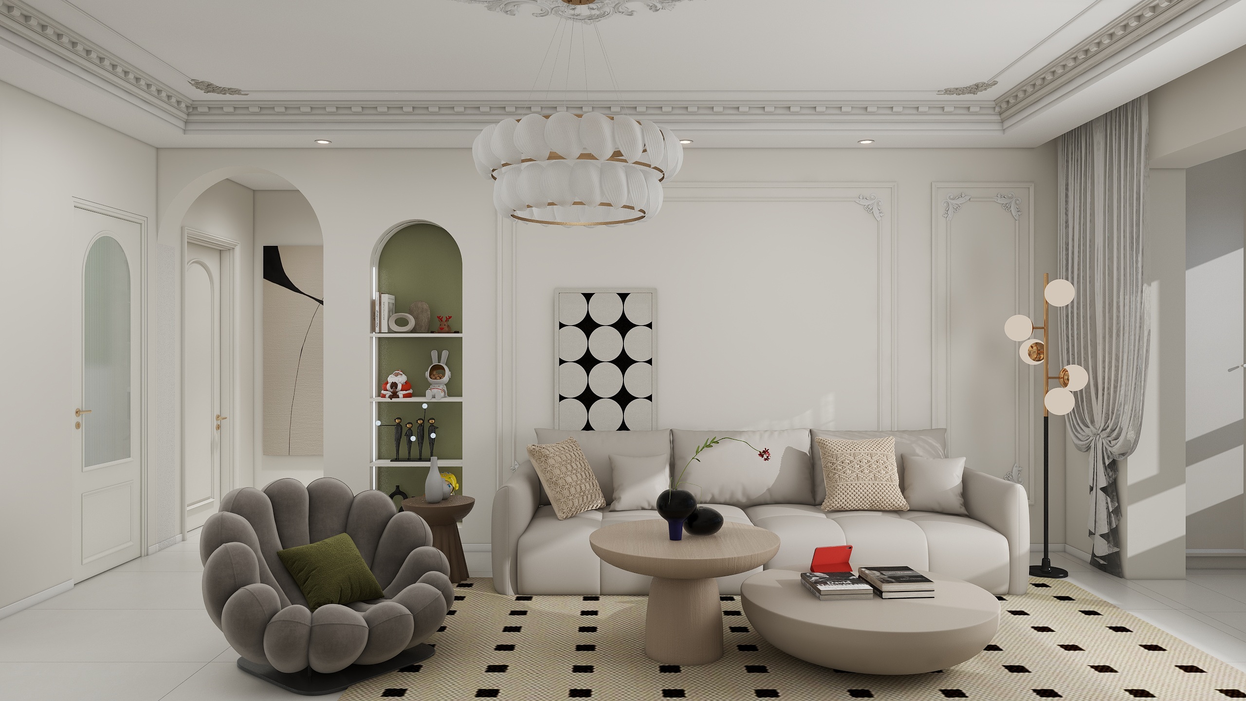 Creativeness-梧桐郡-法式奶油风-装修设计方案