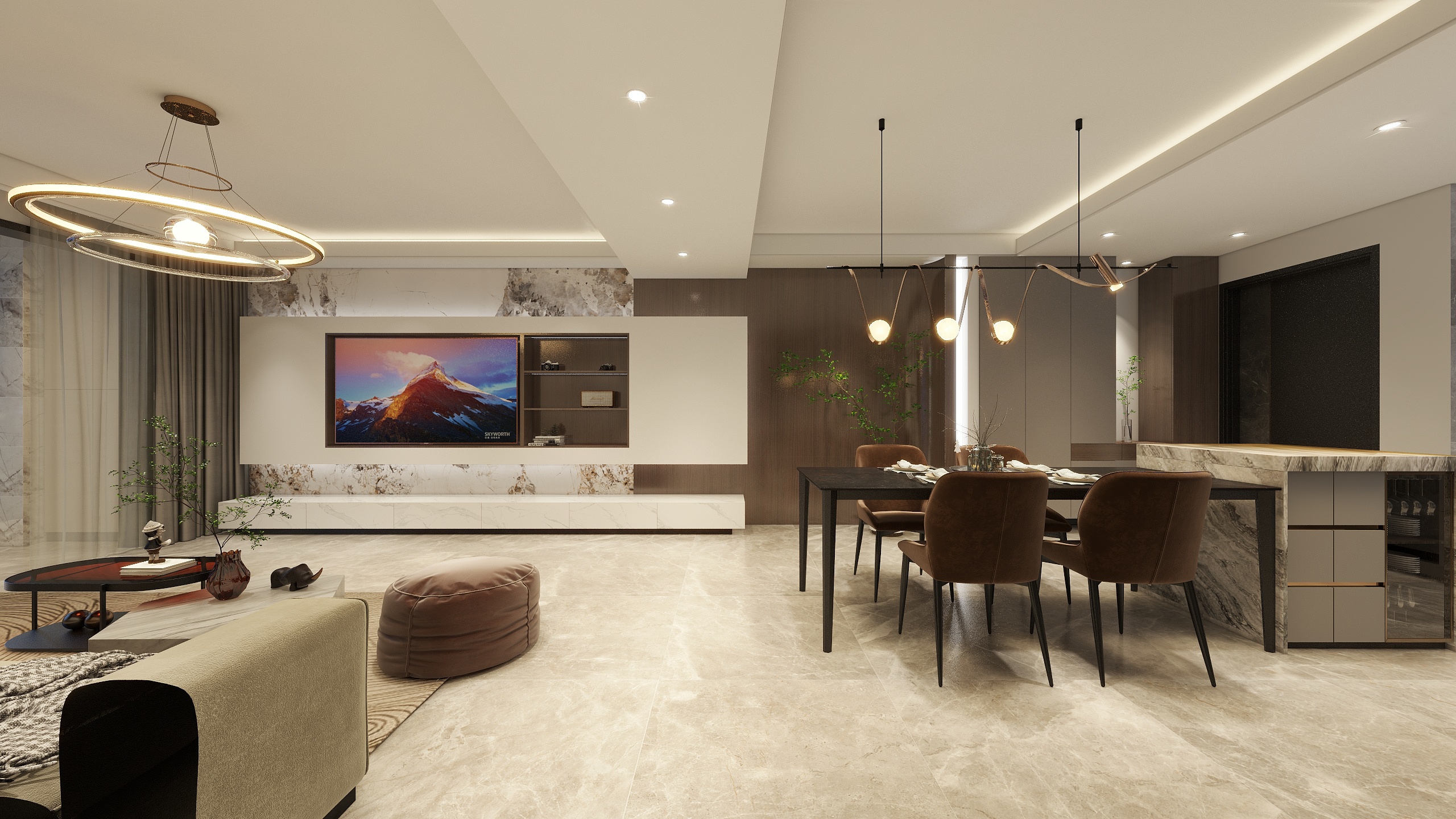 chou鱼-天泰书院康城113㎡-装修设计方案