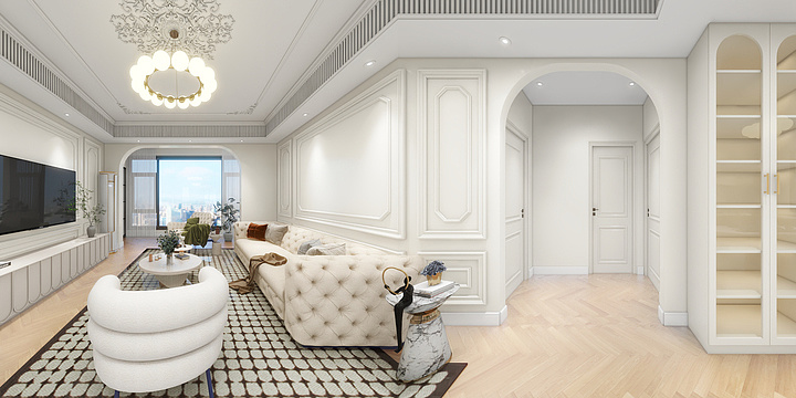 室内设计田甜-法式奶油-装修设计方案