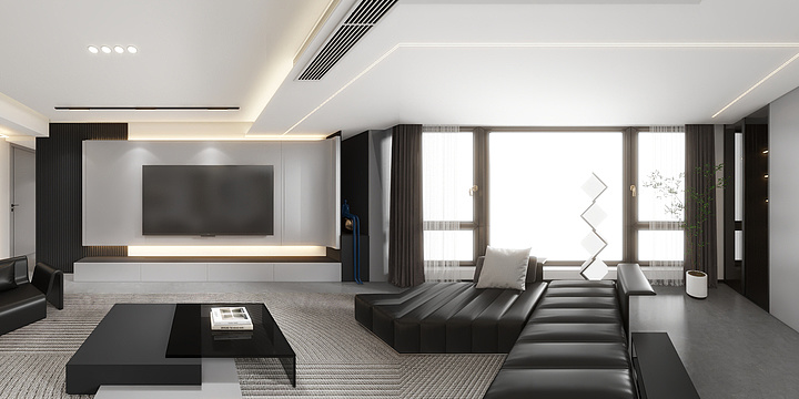 1SJ设计-极简黑白-装修设计方案