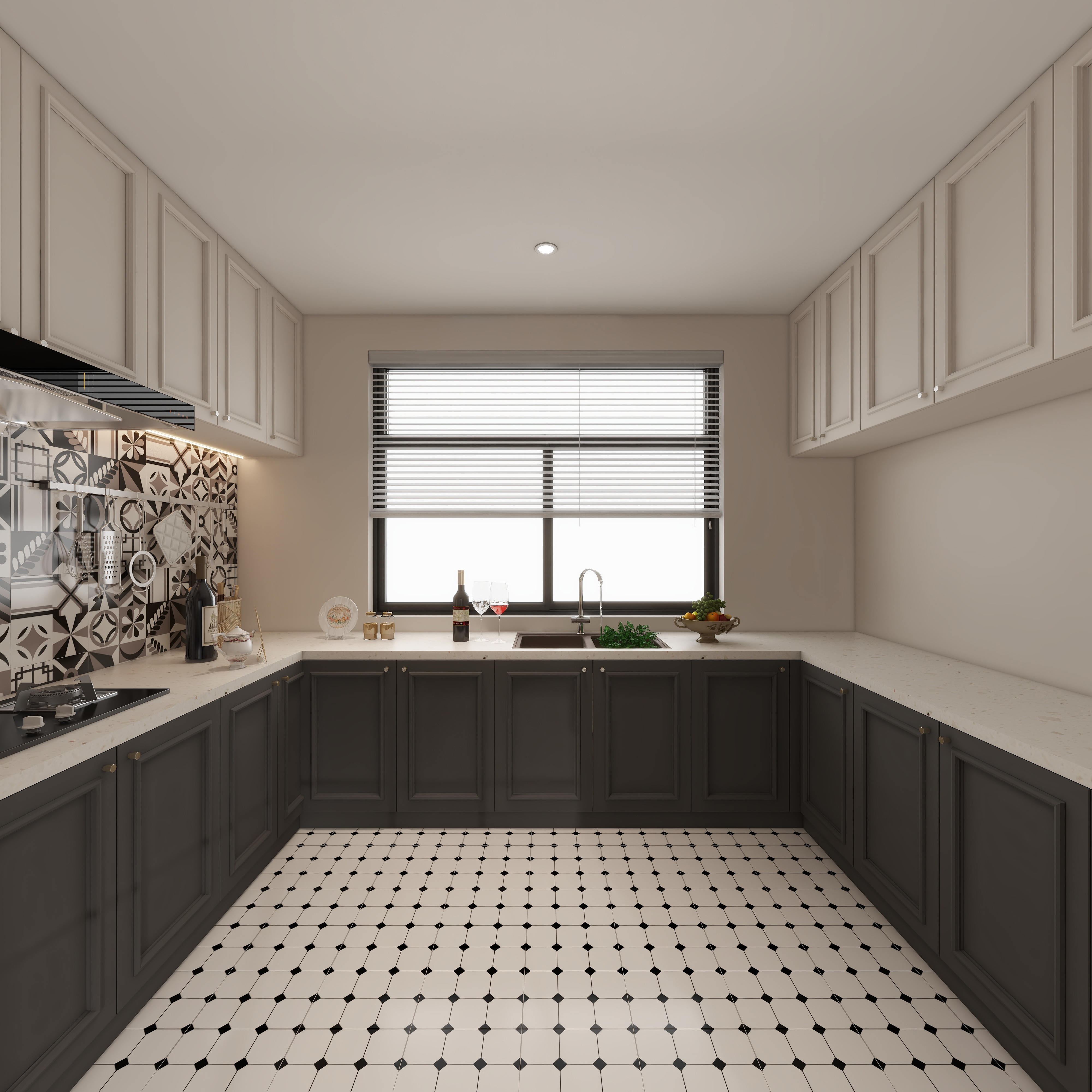 TS33333-厦门千禧园174㎡3室一层厨房装修效果图第5张