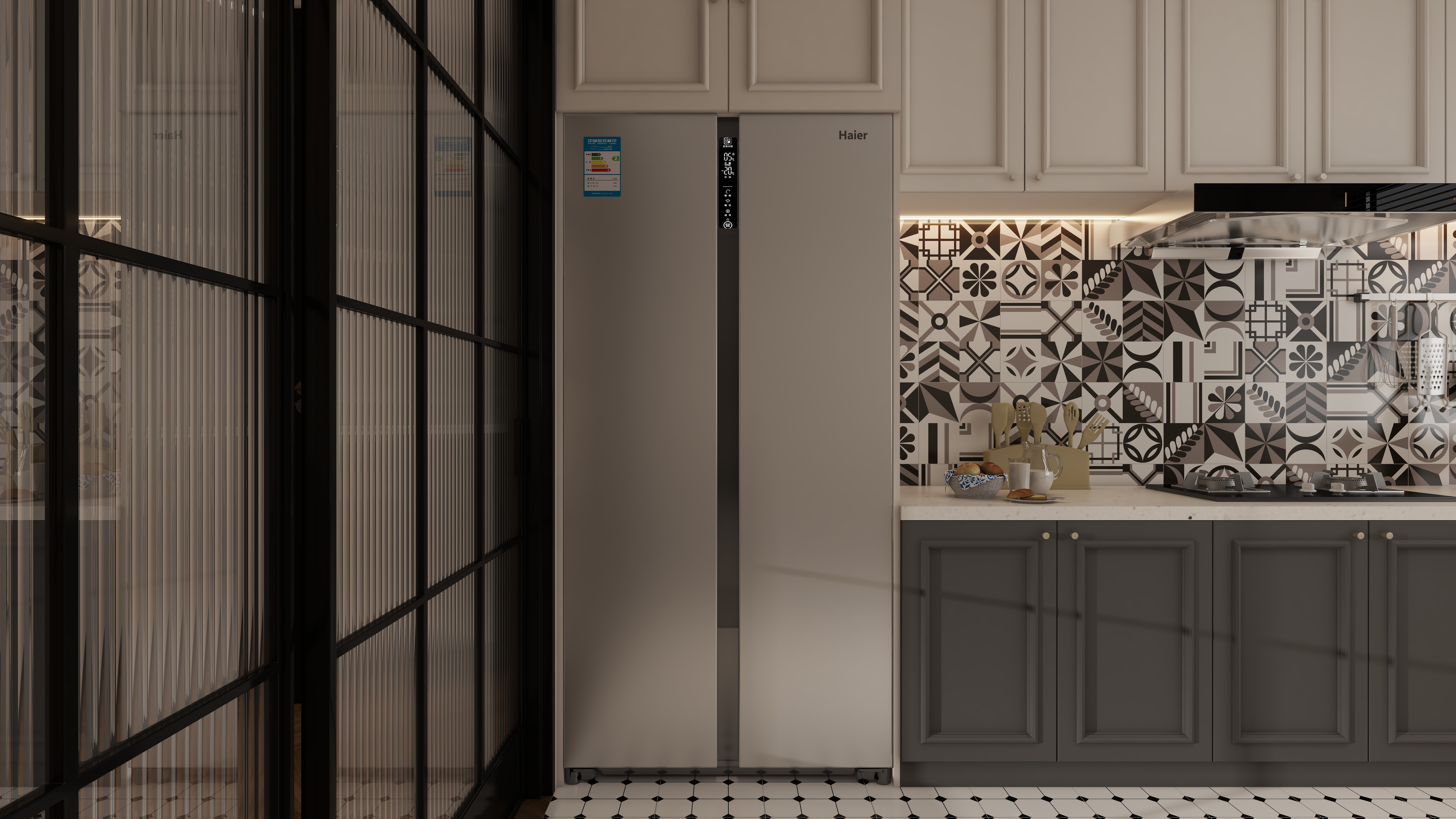 TS33333-厦门千禧园174㎡3室一层厨房装修效果图第3张