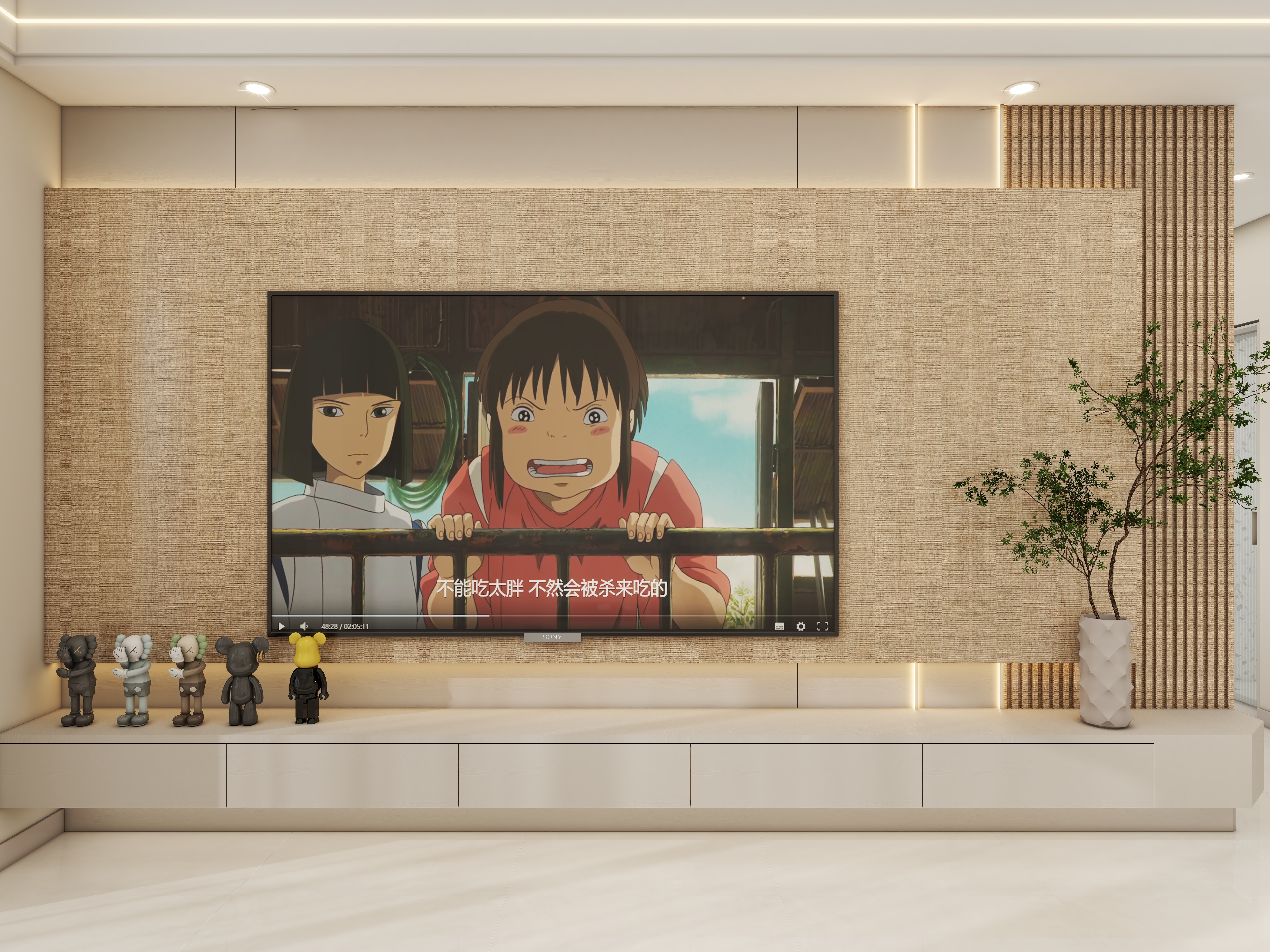 壹诺设计工作室-112㎡3室-原木风 一层客餐厅装修效果图第4张