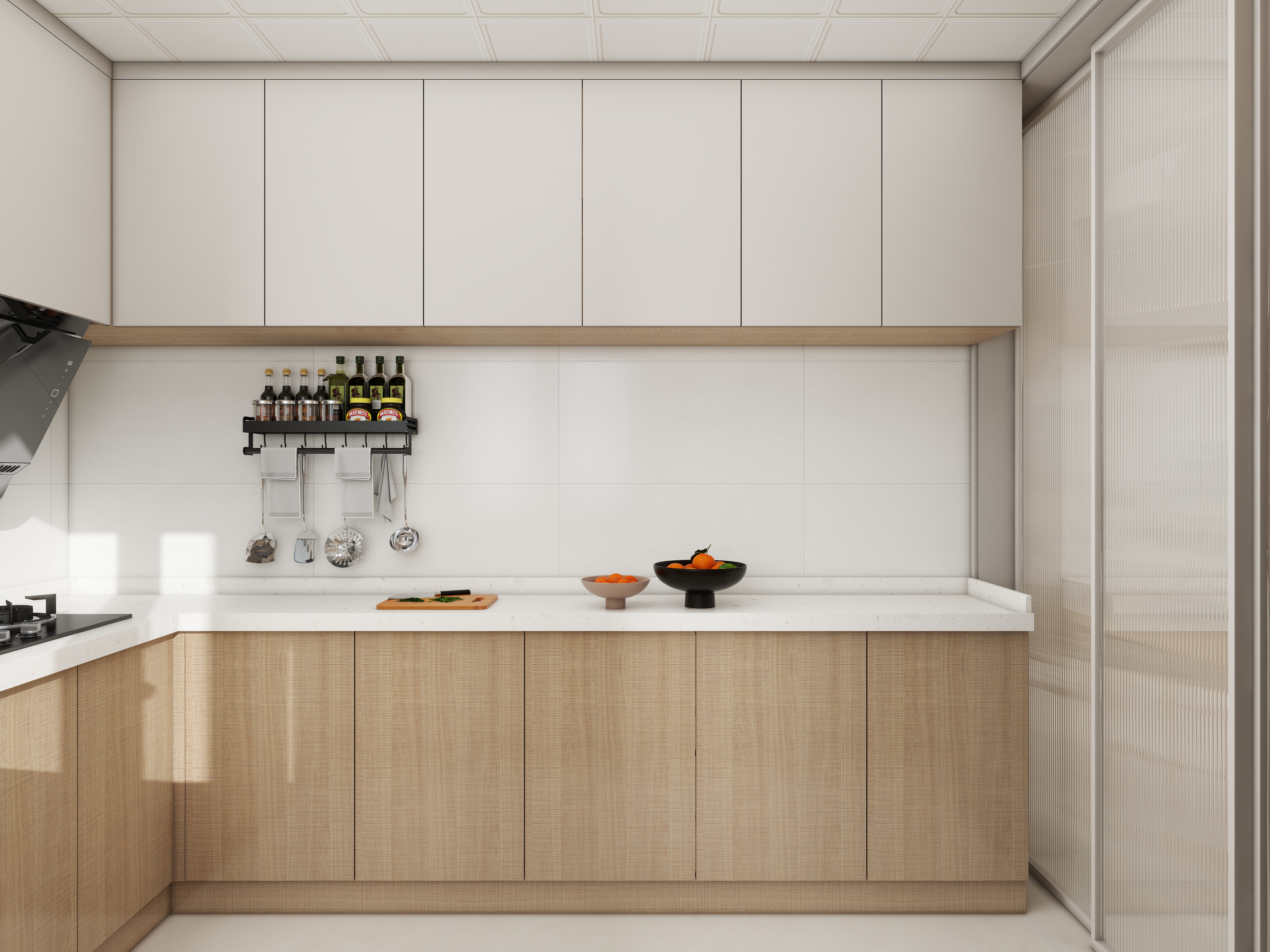 壹诺设计工作室-112㎡3室-原木风装修效果图