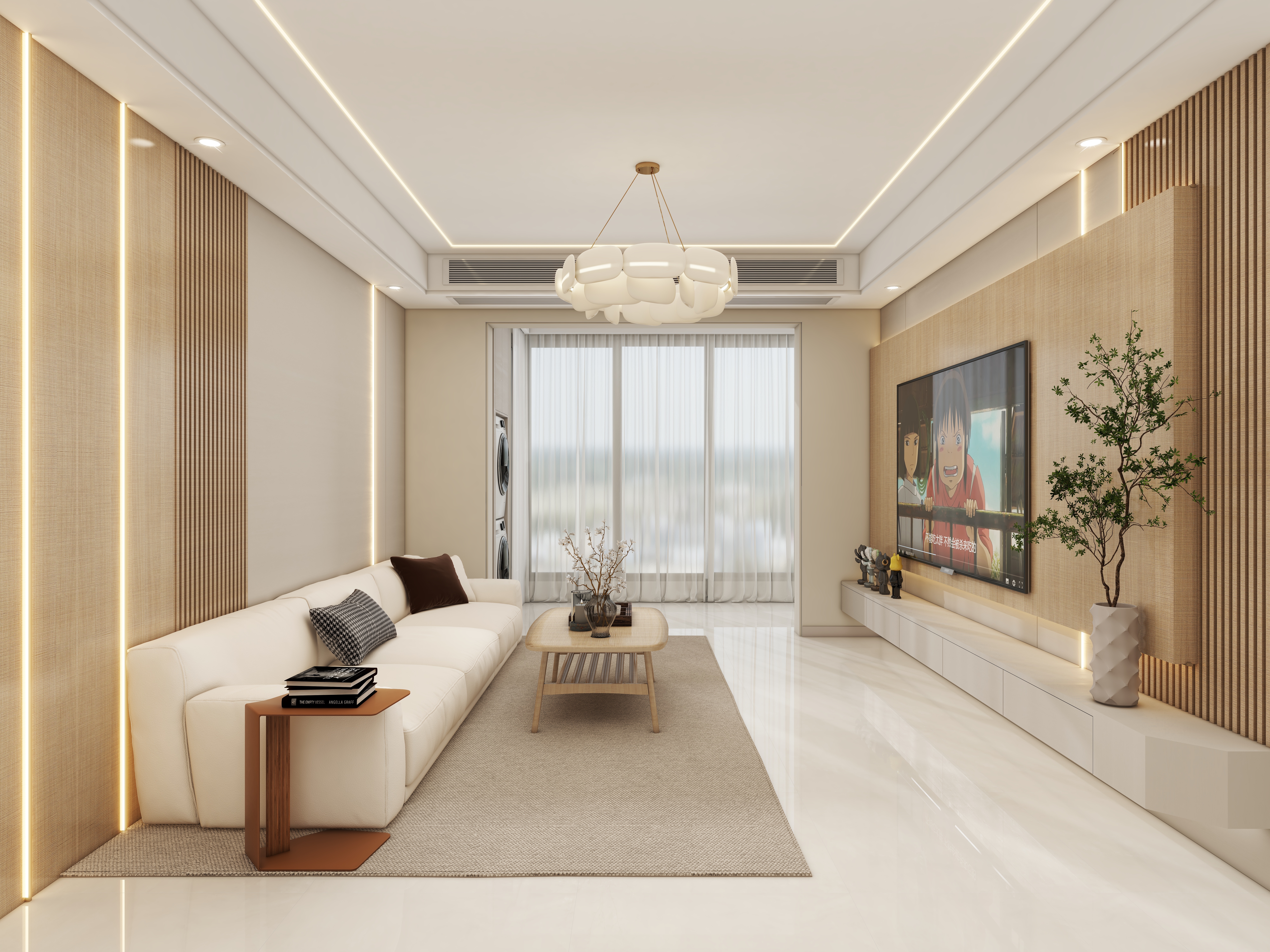 壹诺设计工作室-122㎡3室-原木风装修效果图