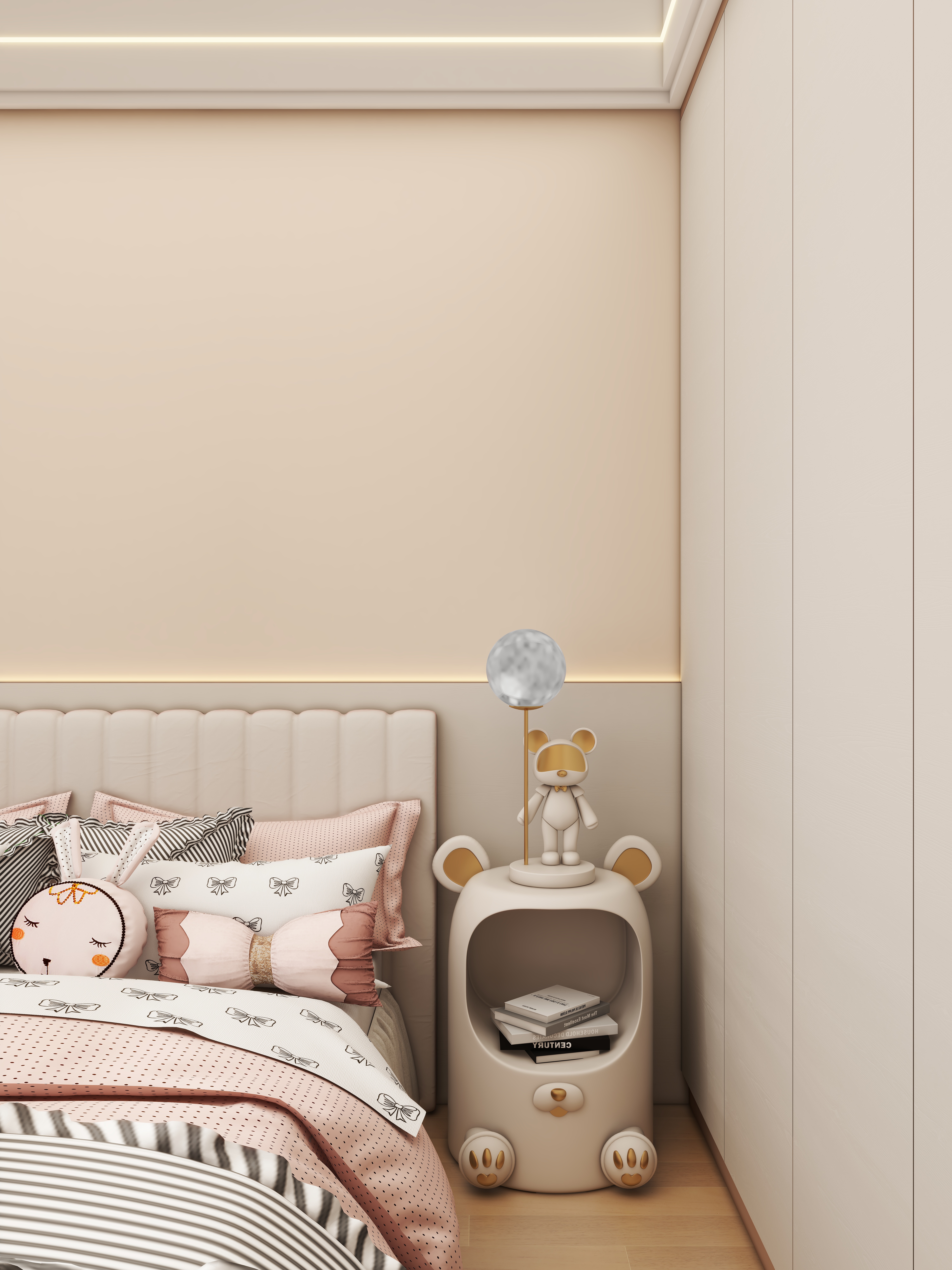 壹诺设计工作室-112㎡3室-原木风 一层次卧装修效果图第3张