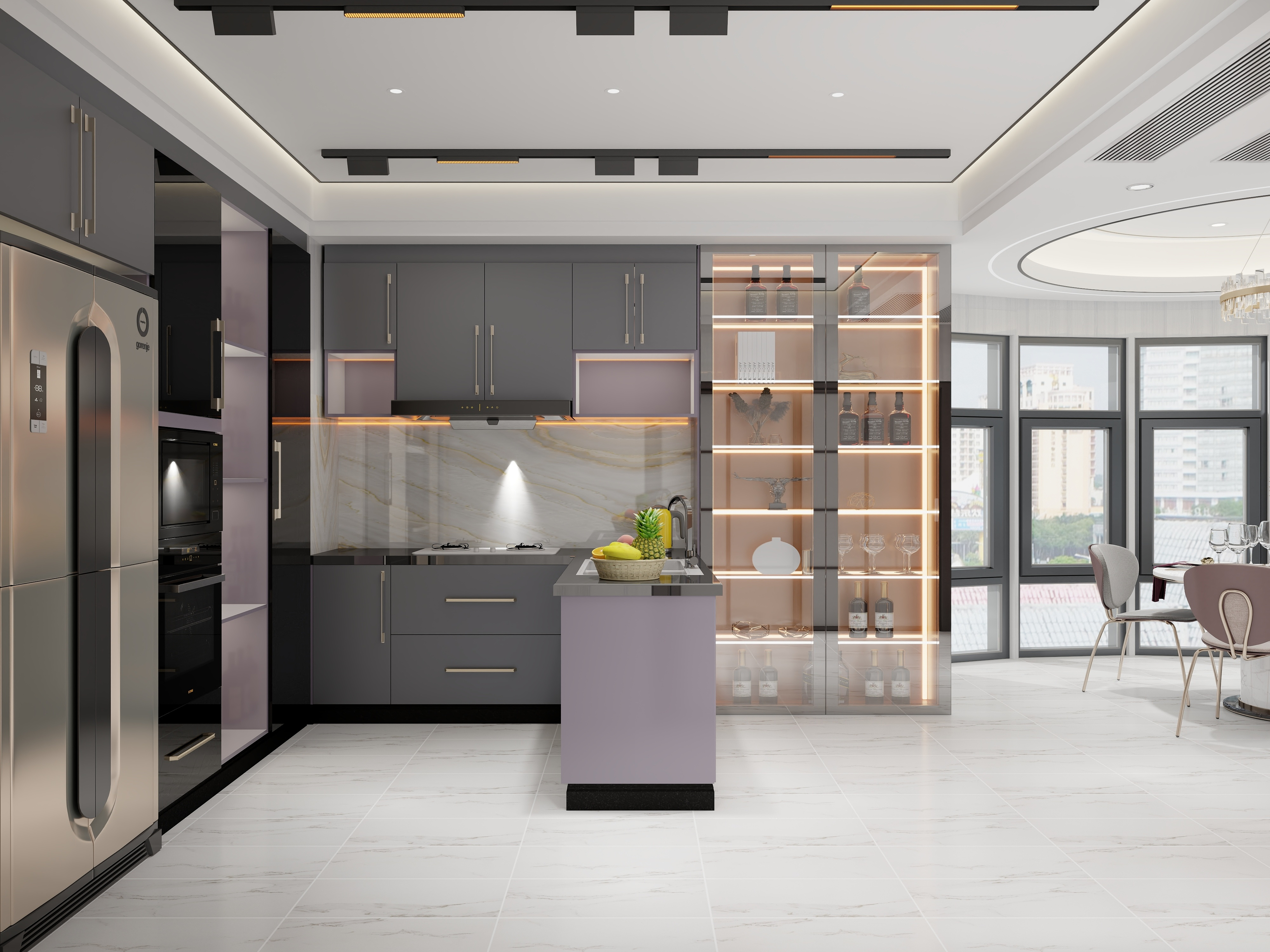 薛飞-开放式厨房-装修设计方案