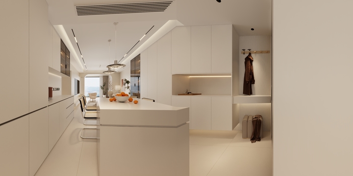 清晨空间设计-现代奶油99三室两厅-装修设计方案