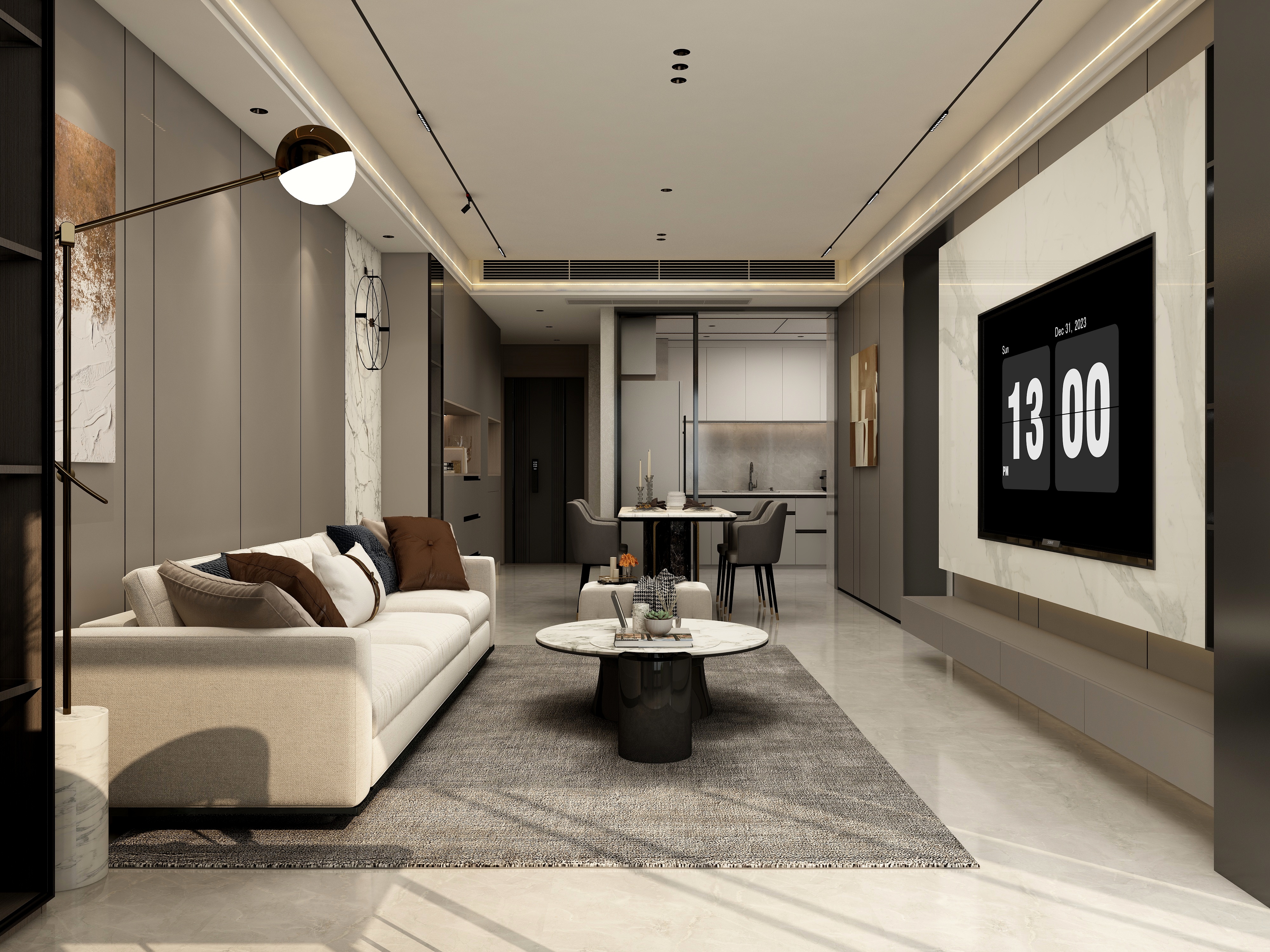 张煜强煜境设计-粤海现代三房装修效果图