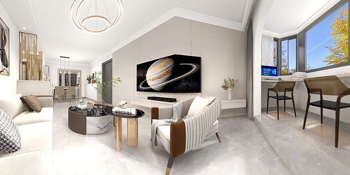 室内设计师啊豪-科苑简约效果图-装修设计方案