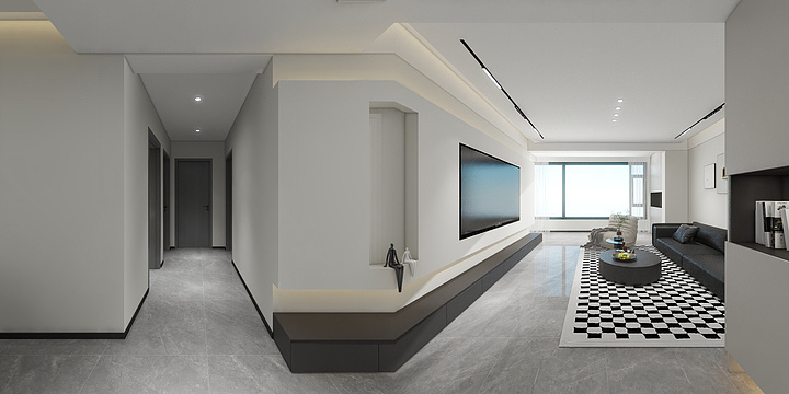 城南花尽开-祥云大院6#1-401效果图-装修设计方案