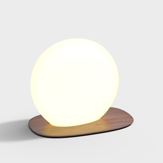 White Stone   Table Light   Large (glow)