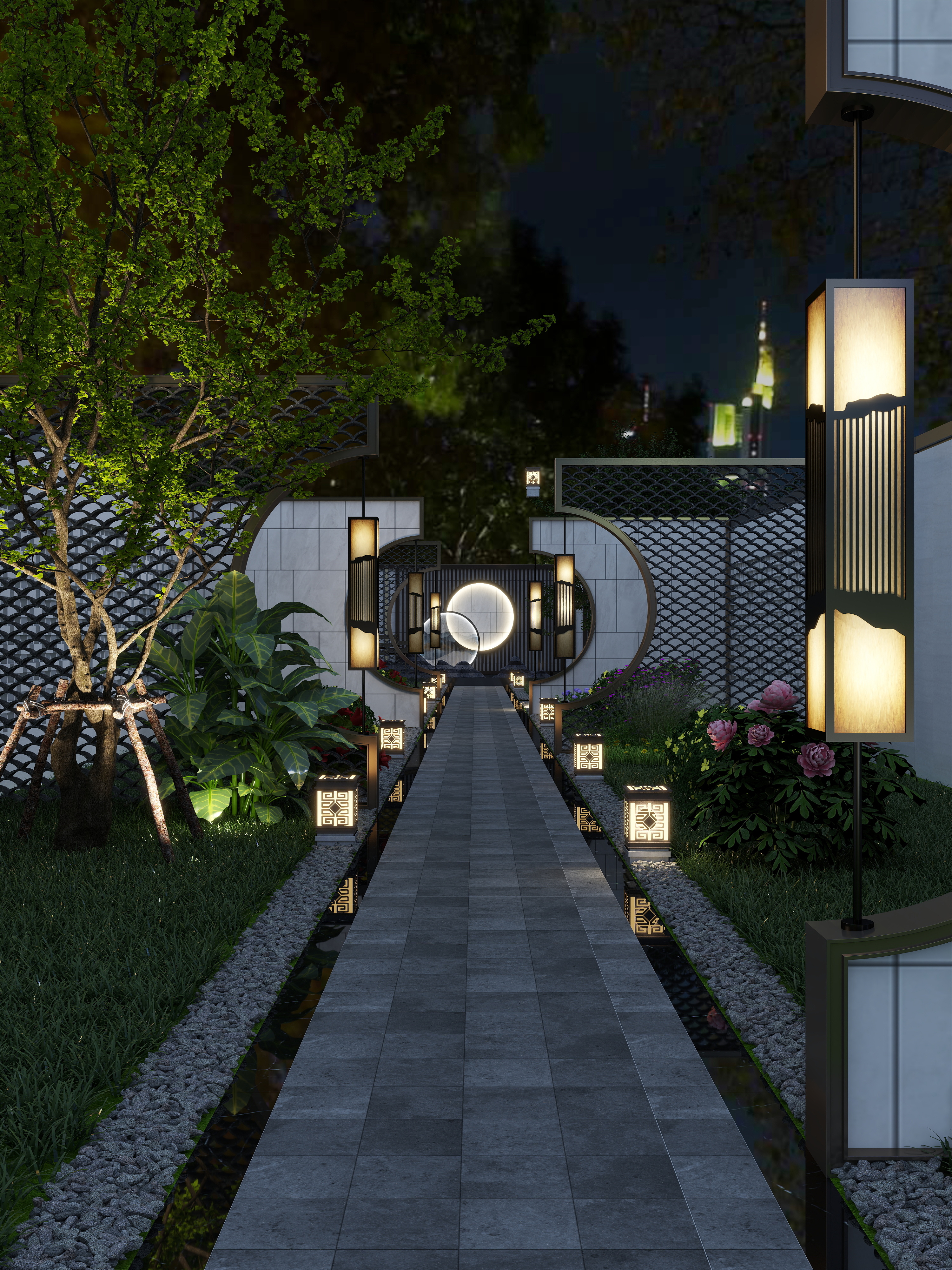 坎山饼锅锅-新中式庭院-装修设计方案