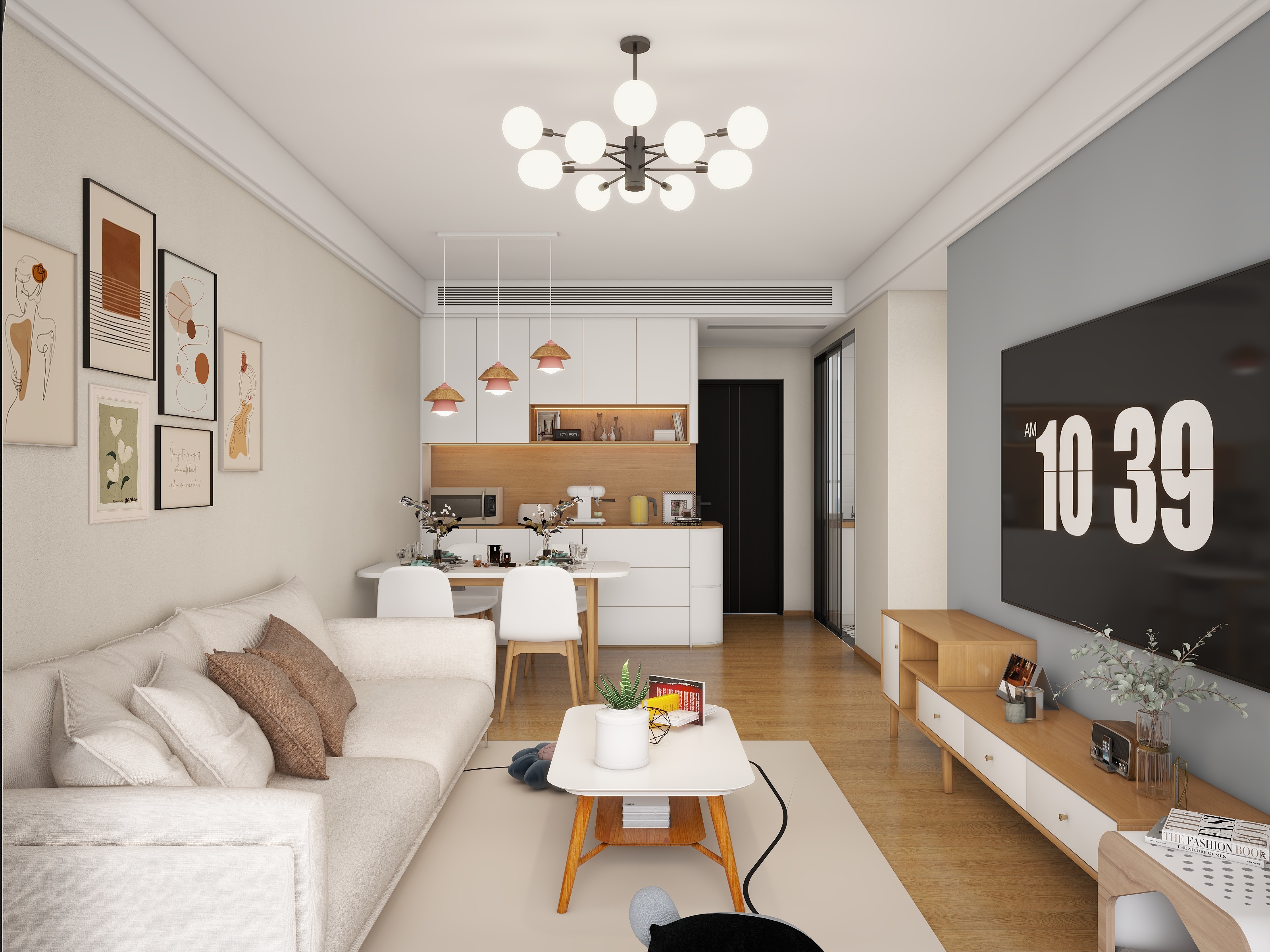 小方效果图设计-海德公园82㎡3室-装修设计方案