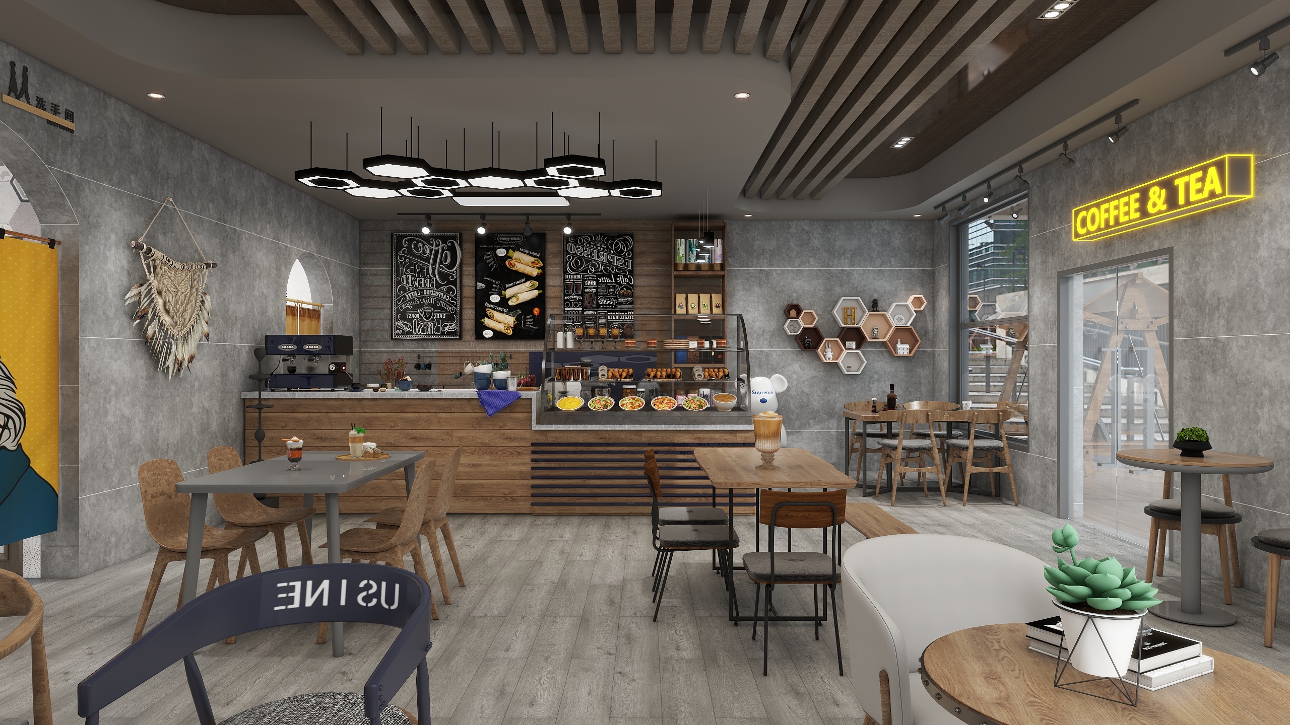 叫我文科-奶咖茶~~饮食-装修设计方案
