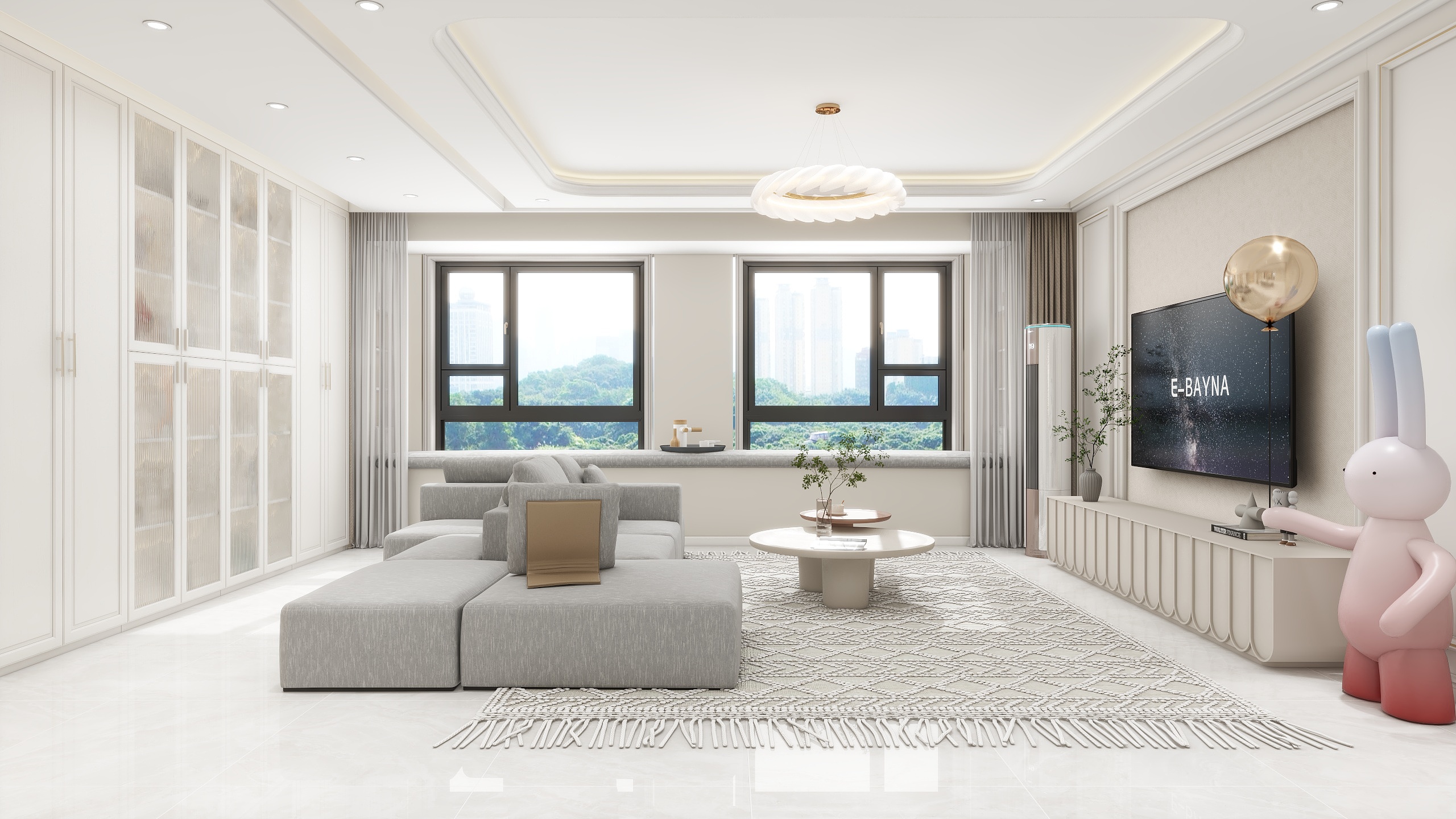 室内空间设计师-刘鹏-奶油温馨 157㎡3室-装修设计方案