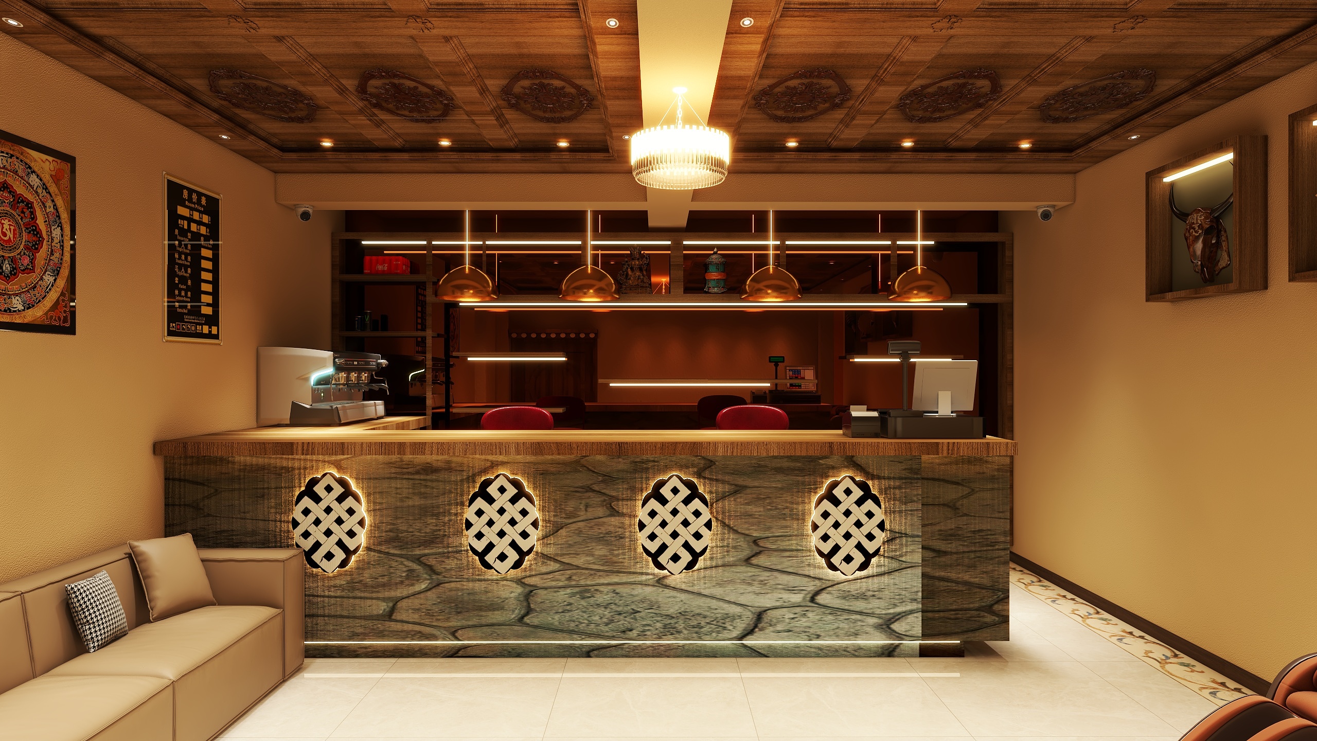 咖啡-咖小宝-藏式民宿-装修设计方案