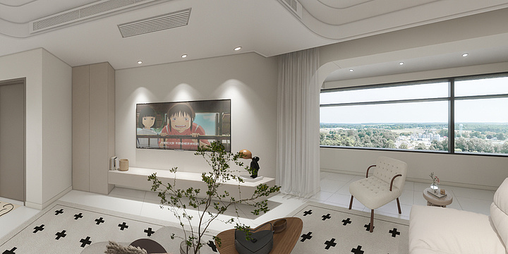 Creativeness-东华·滨湖壹号院奶油风-装修设计方案