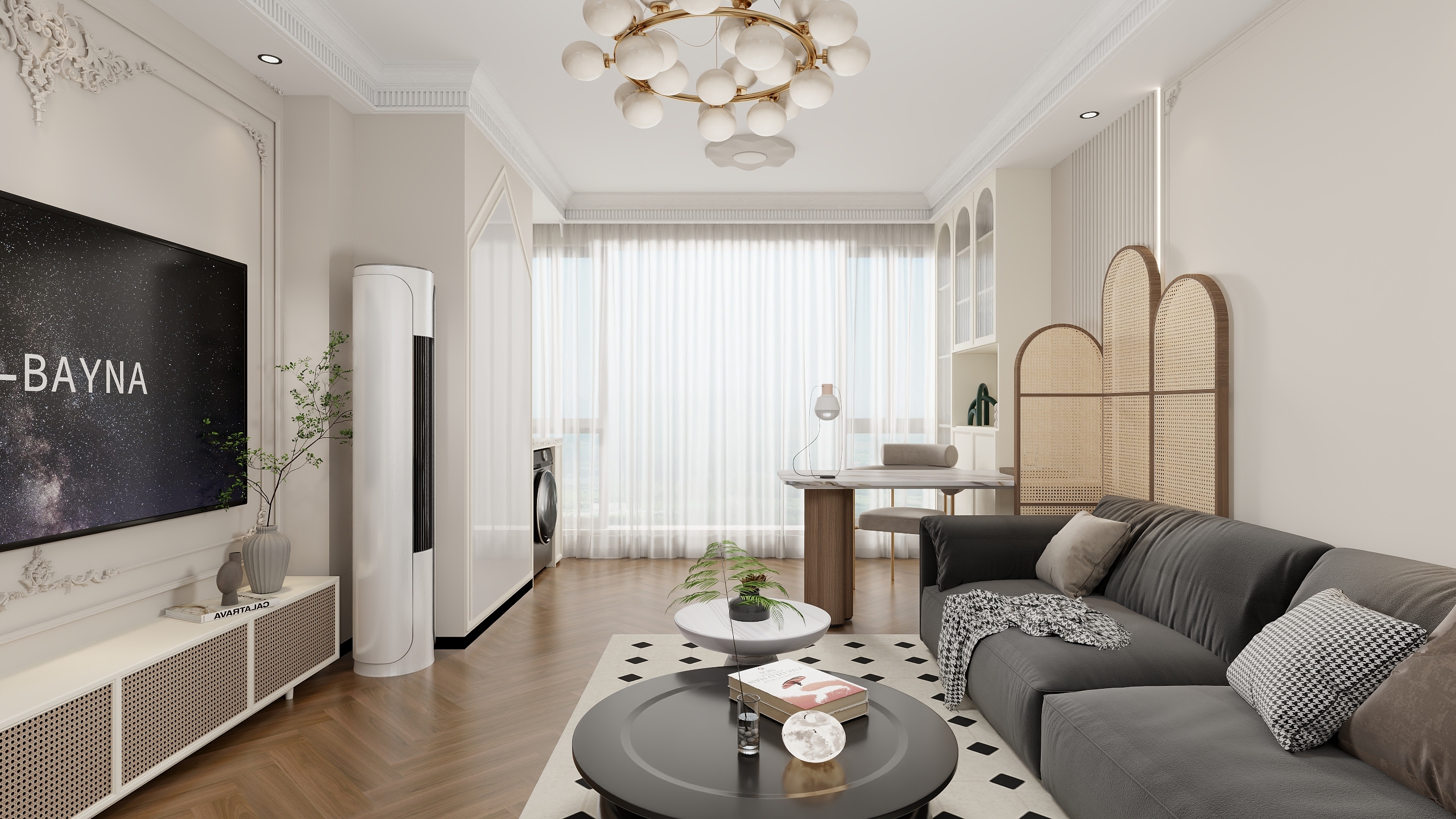 李青越-96方法式风格复式装修效果图