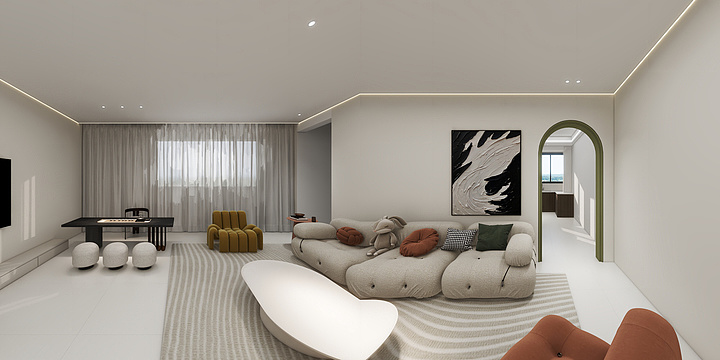 华宁-零度-7层天地房效果文件-装修设计方案