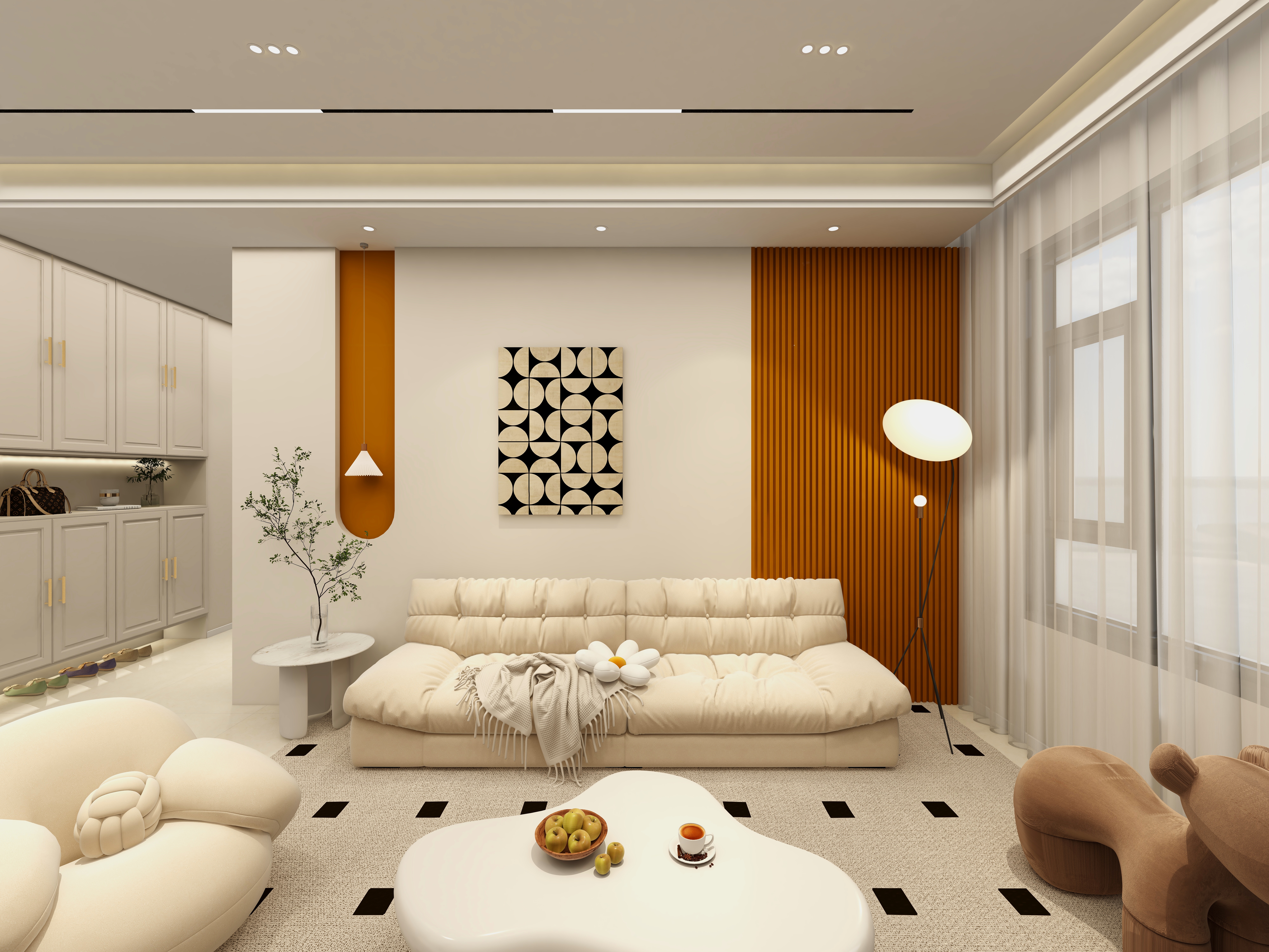 刘晋琴-中海天钻奶油风99㎡3室-装修设计方案