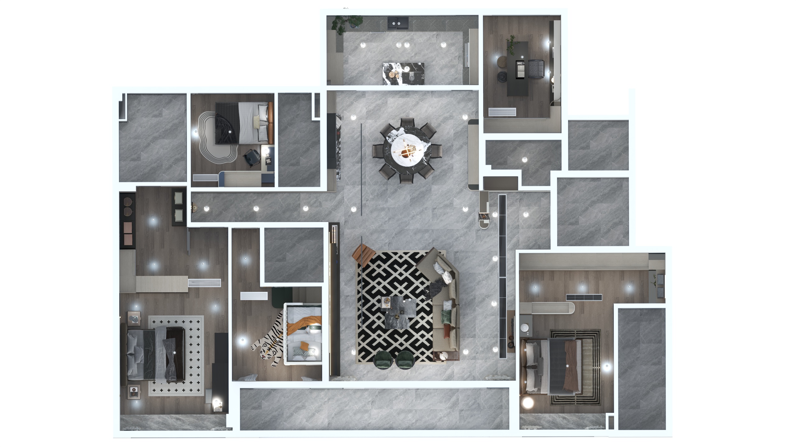 兰驰账户3-杭州申花区域280大平层设计-装修设计方案