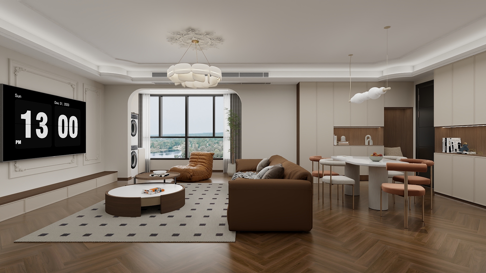 李青越-140平方复古法式四居室装修效果图