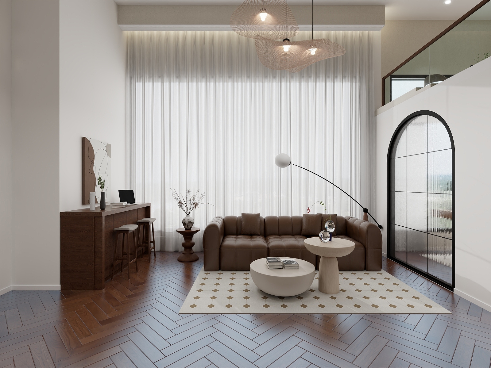 观山设计Amy-法式复古63m² LOFT三居-装修设计方案