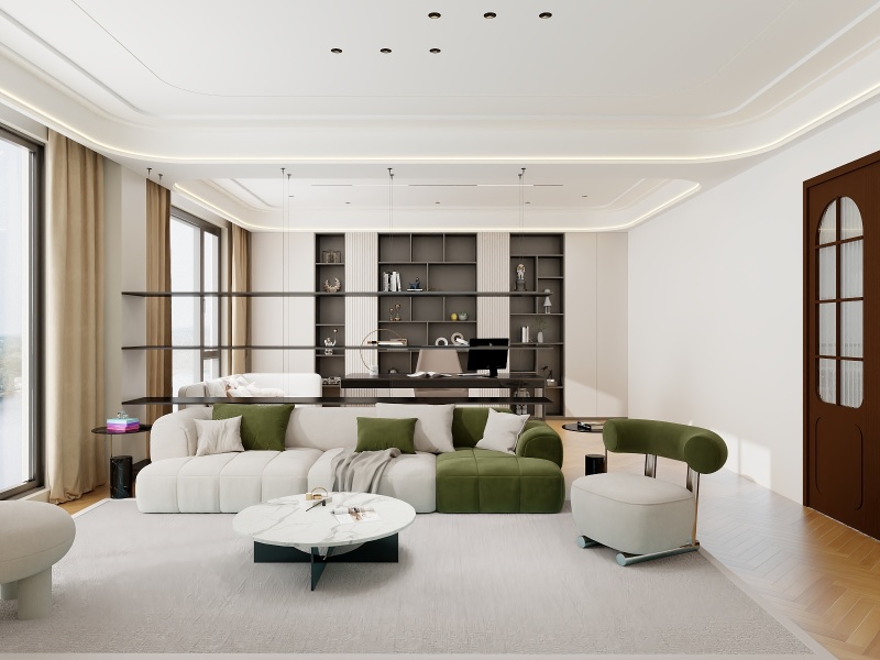 Modern White Living Room with Elegant Simplicity