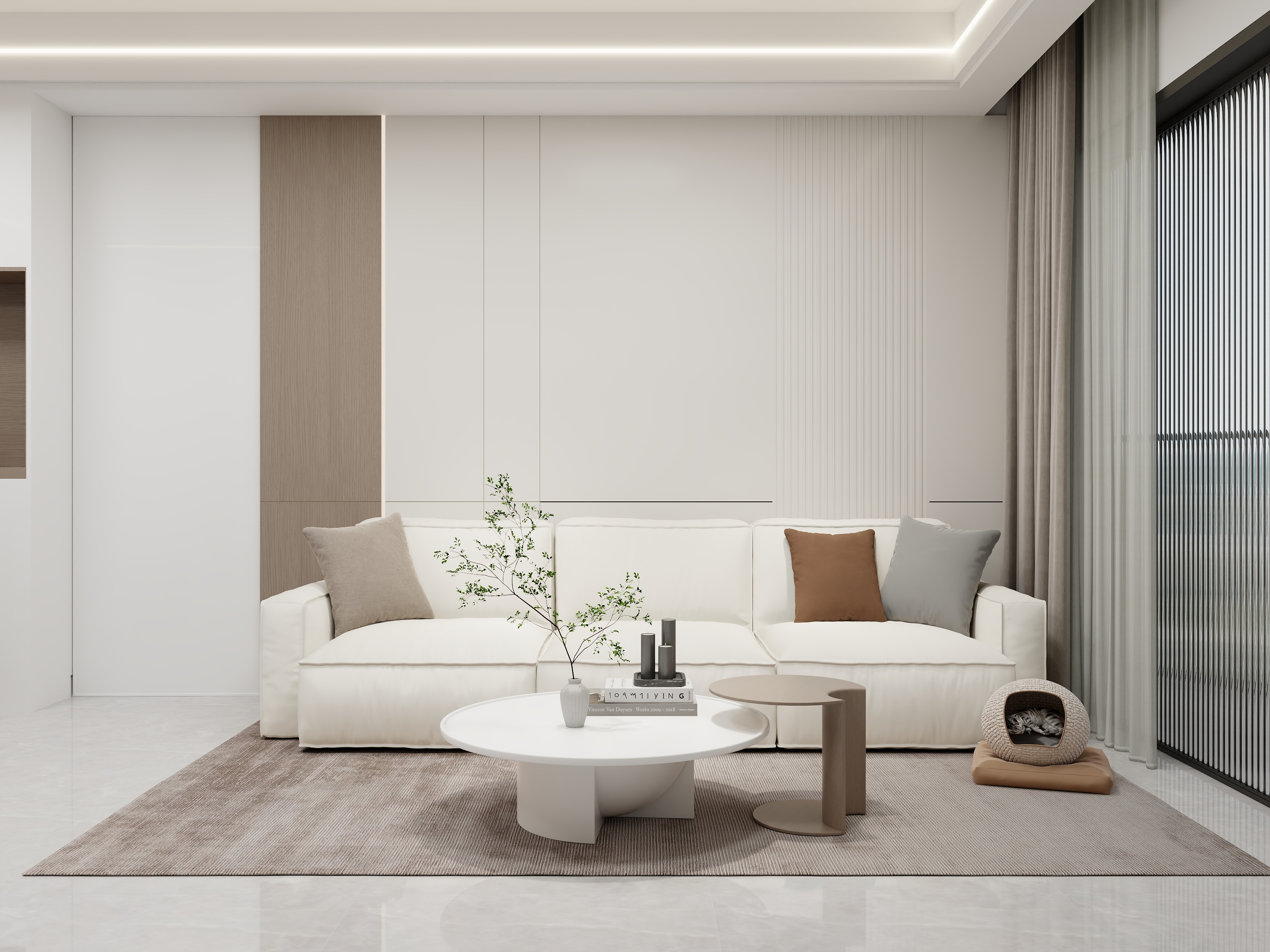 观山设计Amy-现代简约 两居 94㎡-装修设计方案