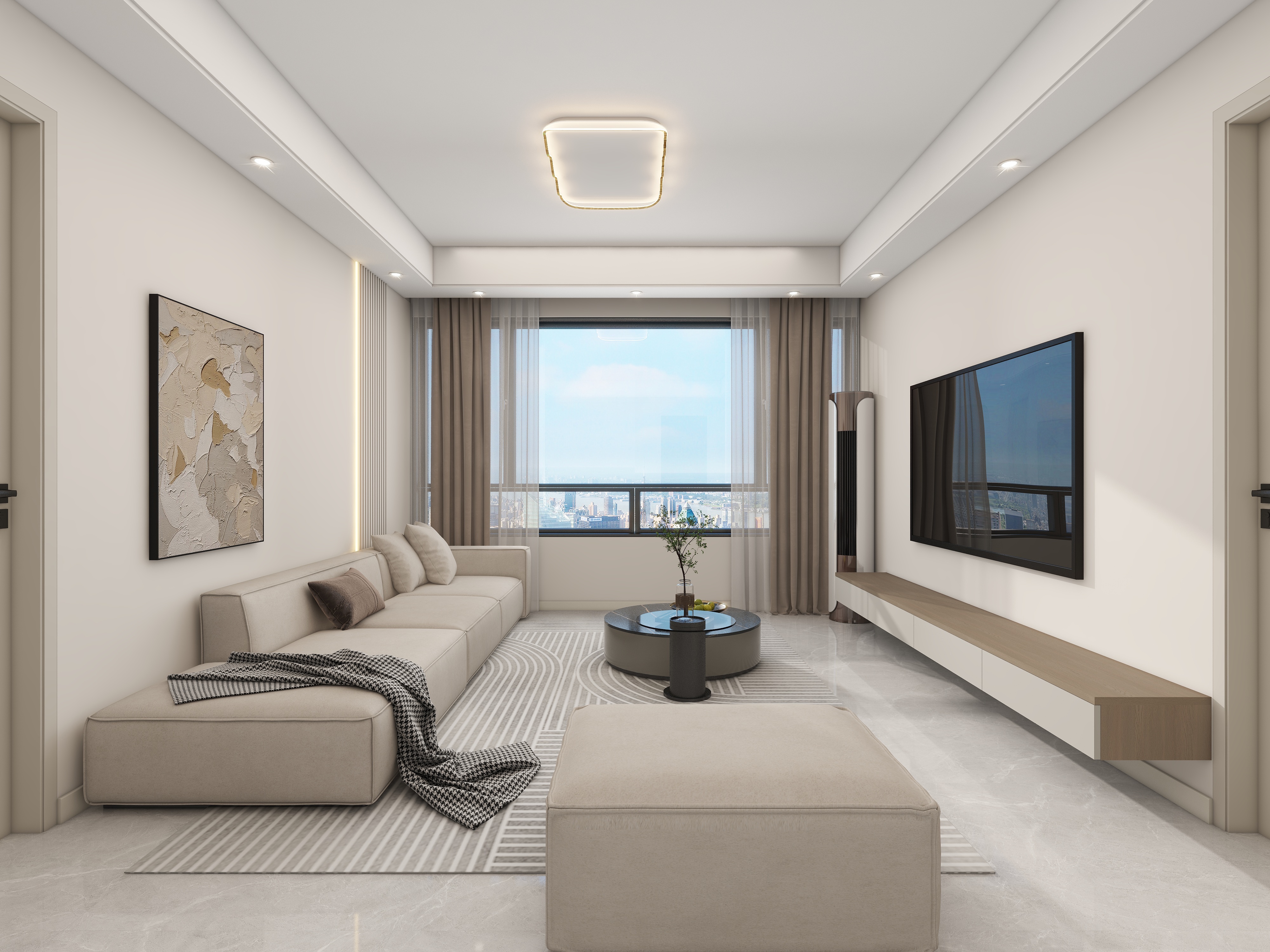 启航设计工作室-金陵家园82m²两室现代简约风-装修设计方案