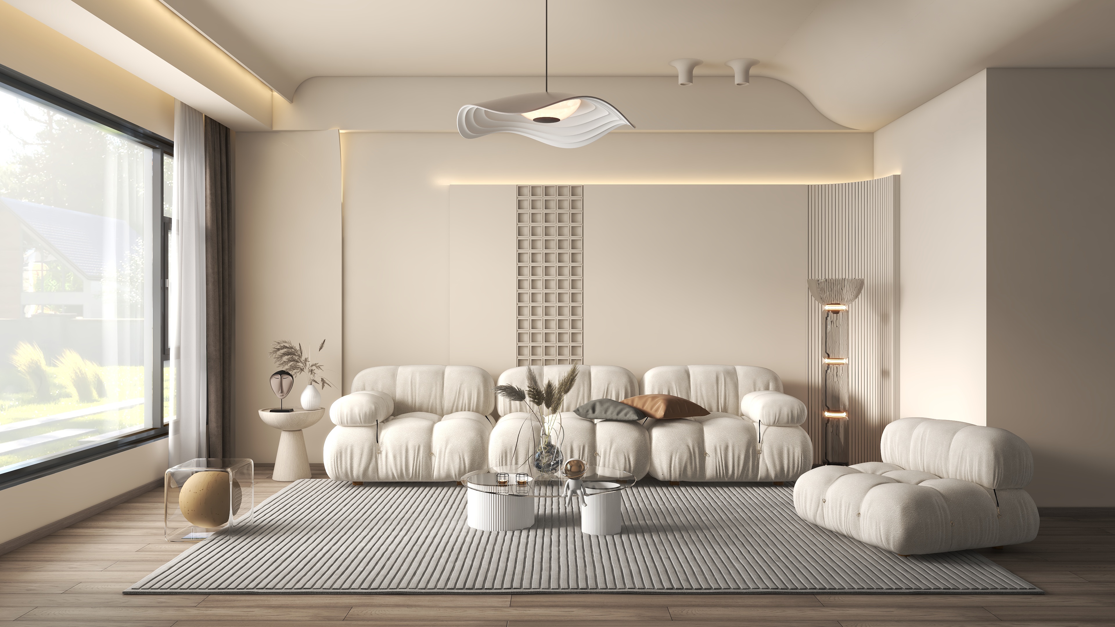 KJL何小川-4.6奶油客厅-装修设计方案