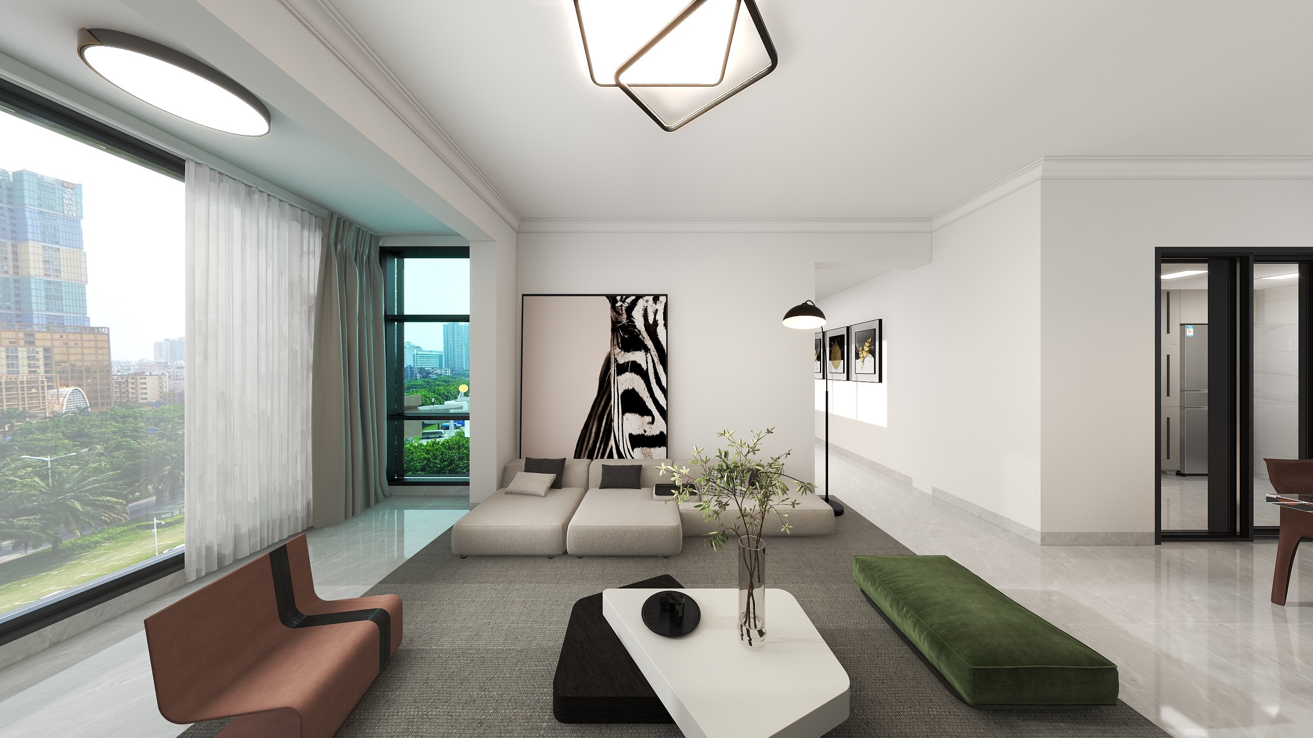 贵阳装饰设计-现代简约112㎡3室-装修设计方案