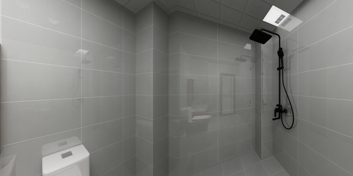 Modern Minimalist Gray Bathroom Design