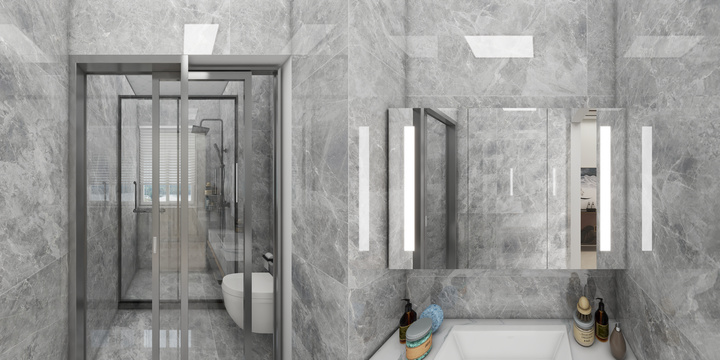 Modern Minimalist Gray Bathroom Design