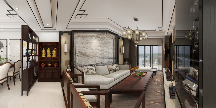 Elegant Chinese-Modern Living Room