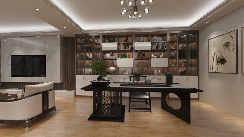 Elegant Traditional-Modern Home Office
