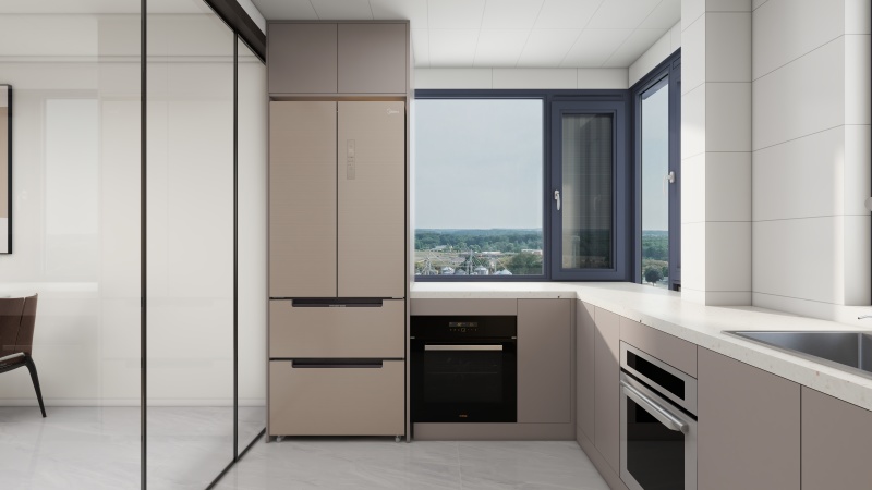 Modern Minimalist Kitchen with Black & White Tones