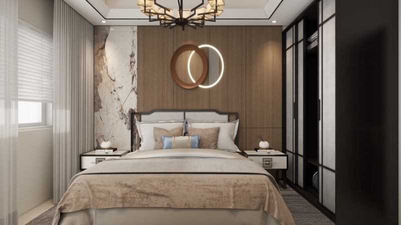 Contemporary Wood Tone Bedroom Design Ideas