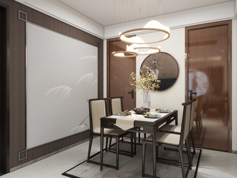 Minimalist Black & White Dining Elegance