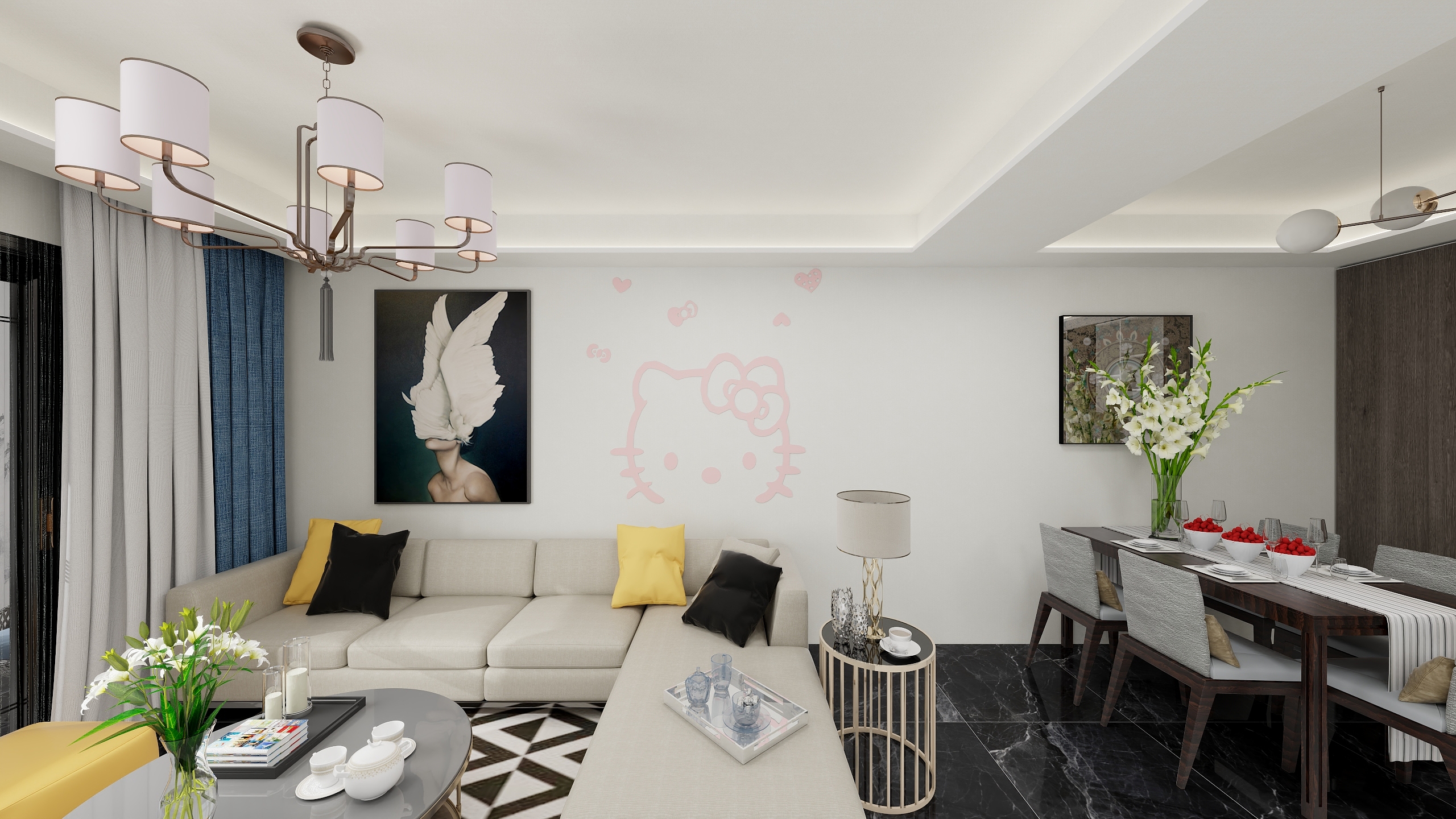 chen心陈yi-建发中央天成63㎡1室-装修设计方案