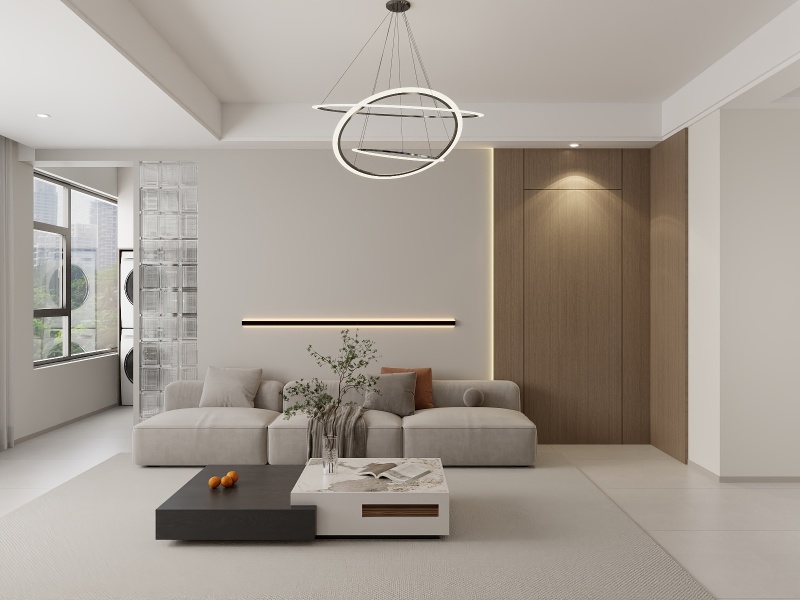 Contemporary Scandinavian White Living Space