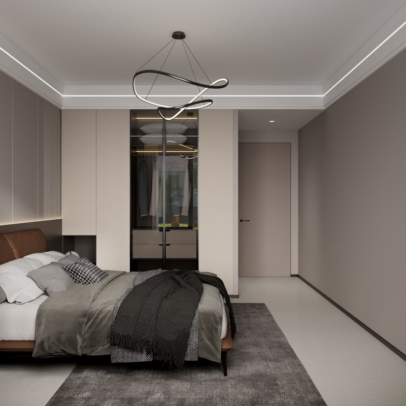 Contemporary Gray Bedroom Design Ideas