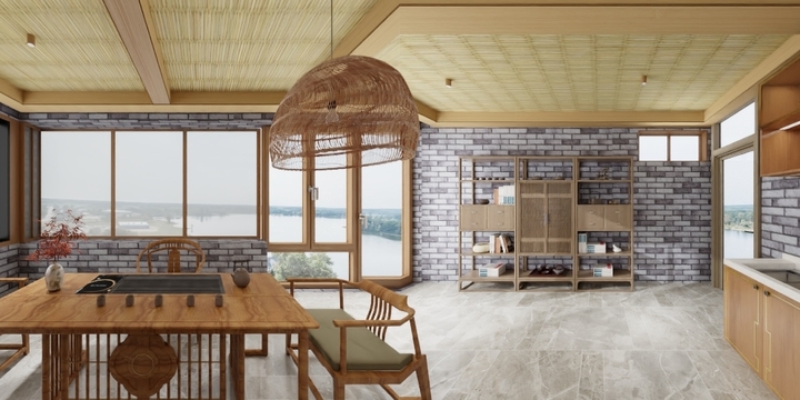 青岛德名家装修设计-茶室-装修设计方案