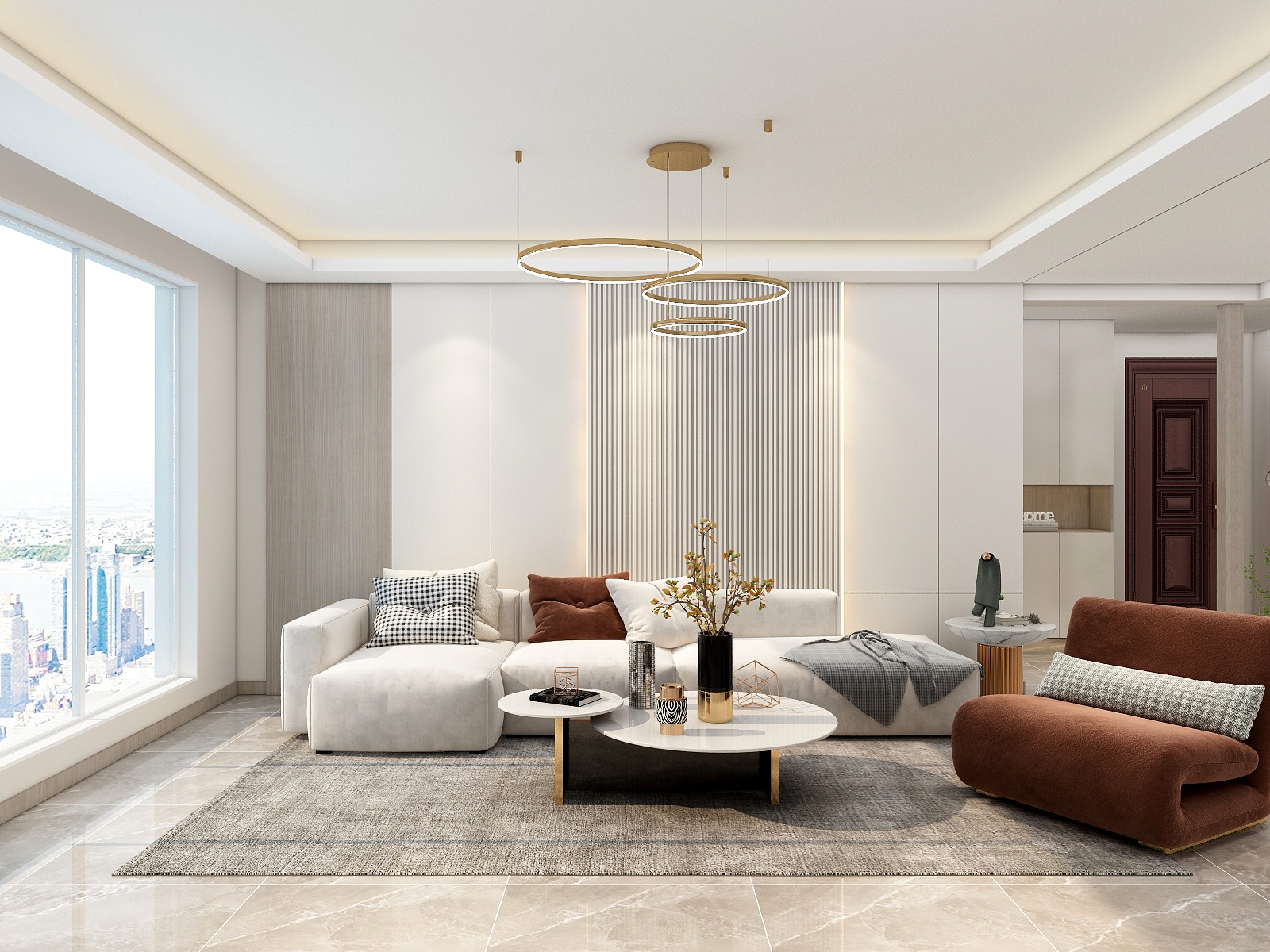 100元设计方案-两室现代轻奢风格装修效果图